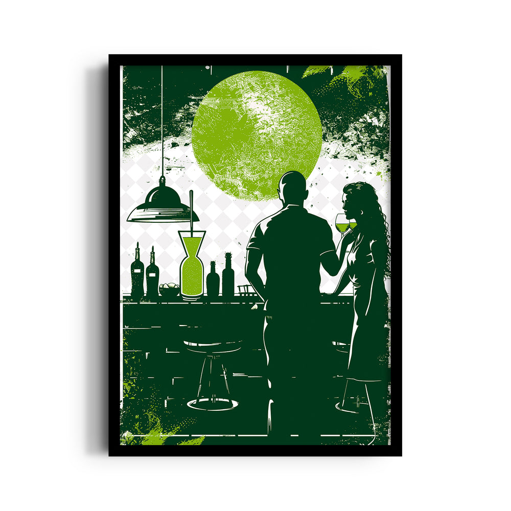 Emerald Sunset Bar - Food & Bar Wall Art - Pillow Fights
