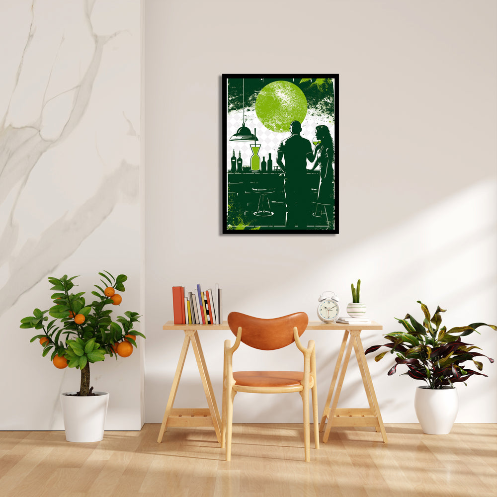 Emerald Sunset Bar - Food & Bar Wall Art - Pillow Fights