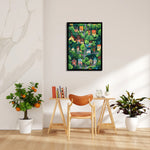 Enchanted Green Neighborhood - street map wall art