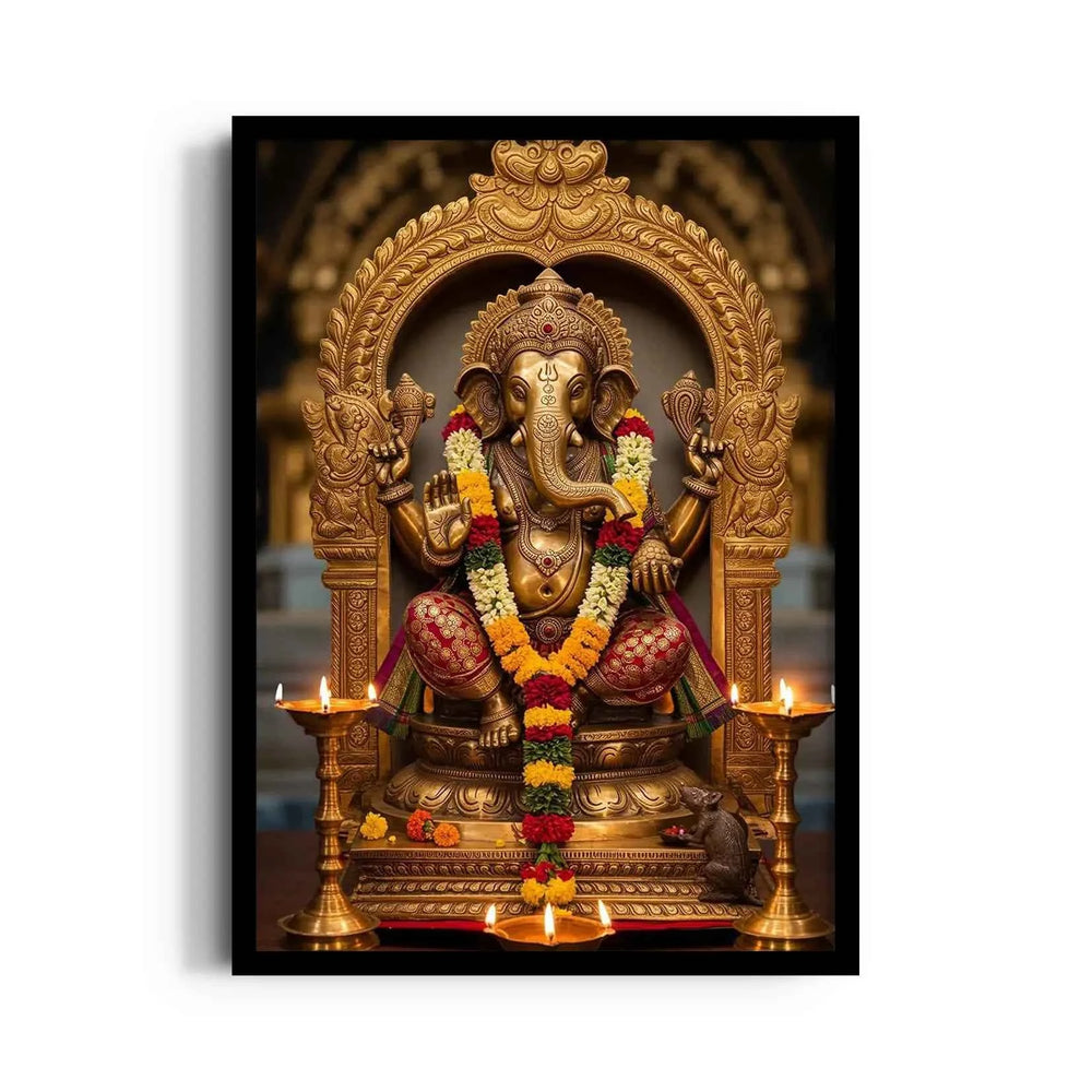 Ganesha Brass Mandapa Archana