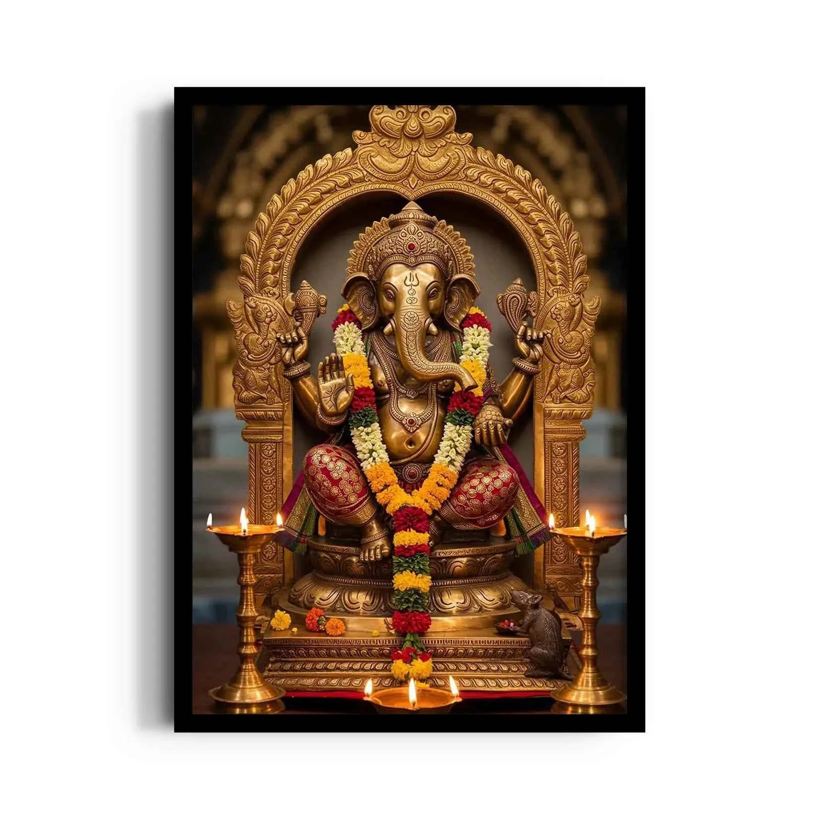 Ganesha Brass Mandapa Archana