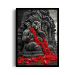 Ganesha Krishna Shila Raktapushpa
