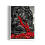 Ganesha Krishna Shila Raktapushpa