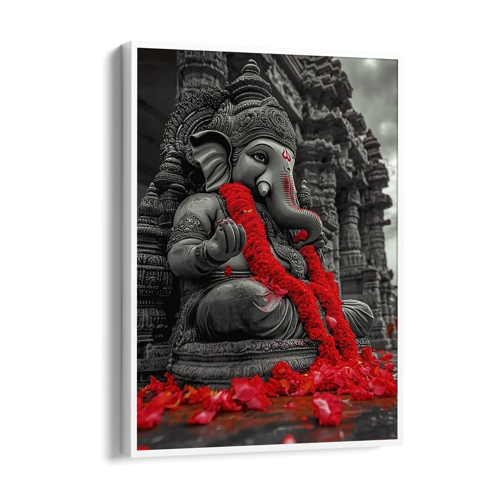 Ganesha Krishna Shila Raktapushpa