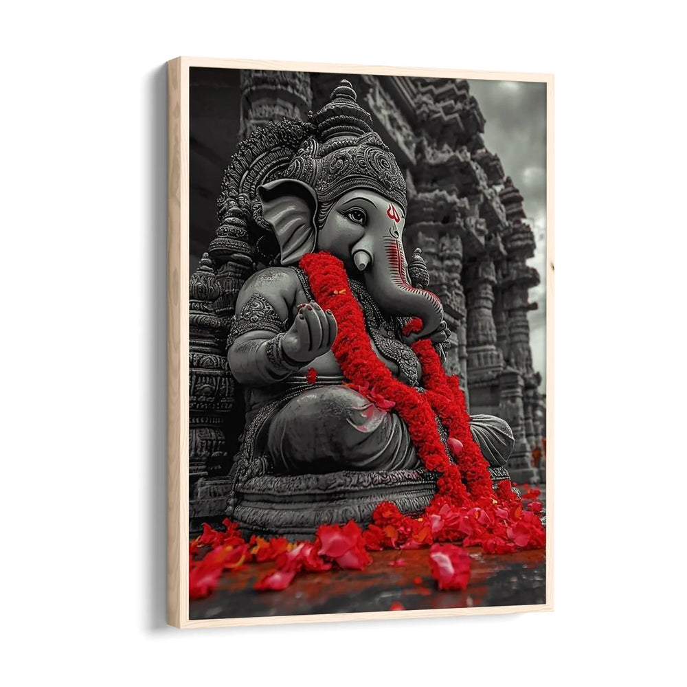 Ganesha Krishna Shila Raktapushpa