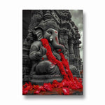 Ganesha Krishna Shila Raktapushpa