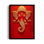Ganesha Shubh Labh Swastika Rakta