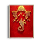 Ganesha Shubh Labh Swastika Rakta