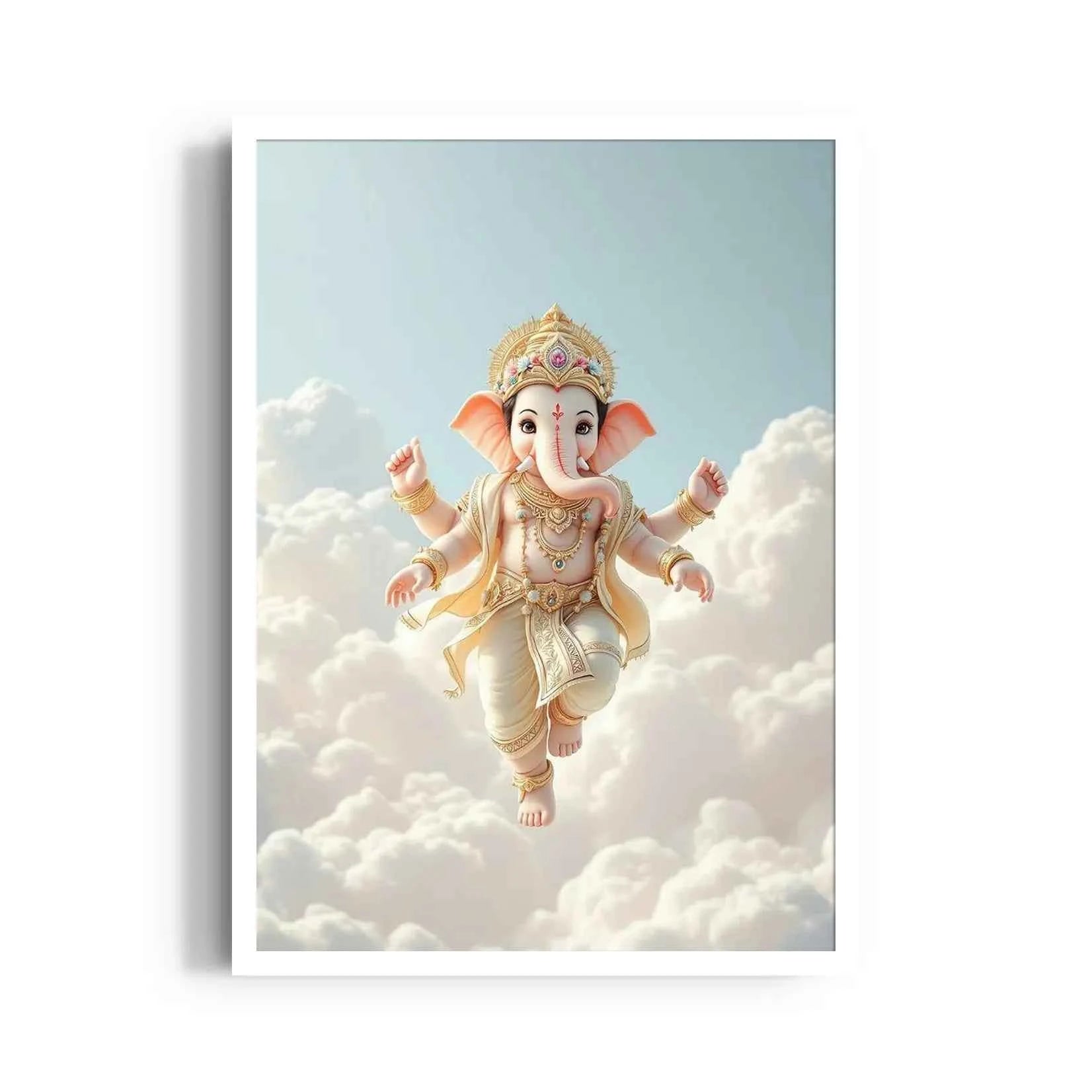 Ganesha Shveta Megha Akasha