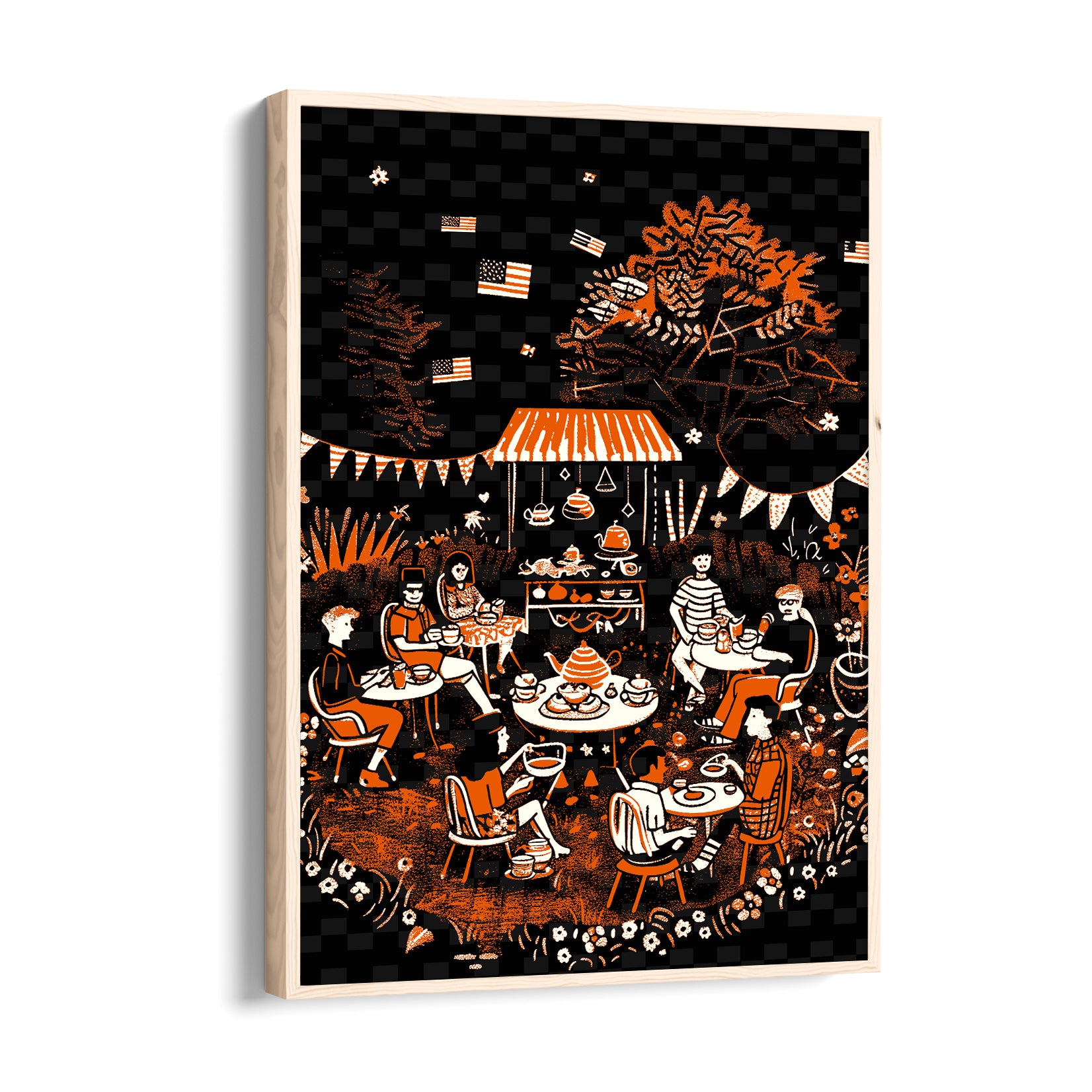 Garden Caf?? Gathering - Food & Bar Wall Art