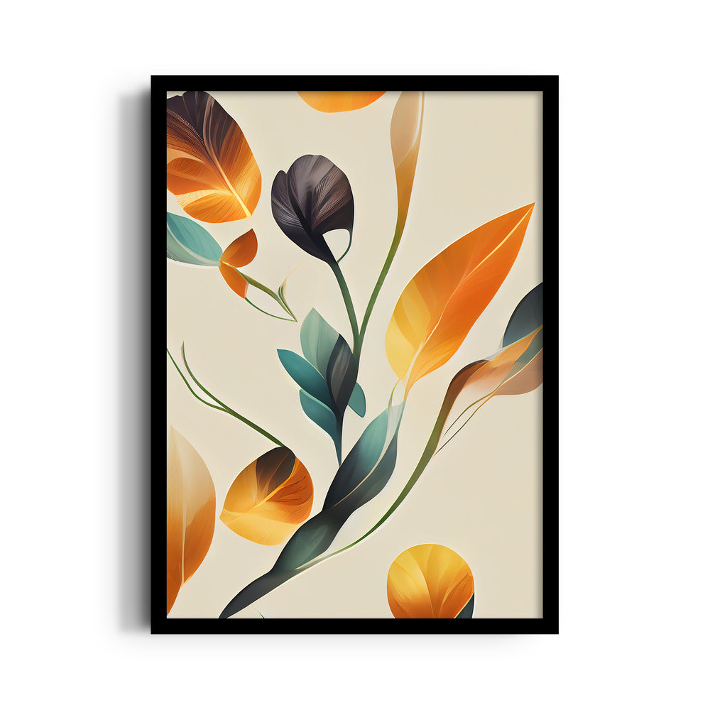 Golden Autumn Foliage - Botanical Wall Art - Pillow Fights
