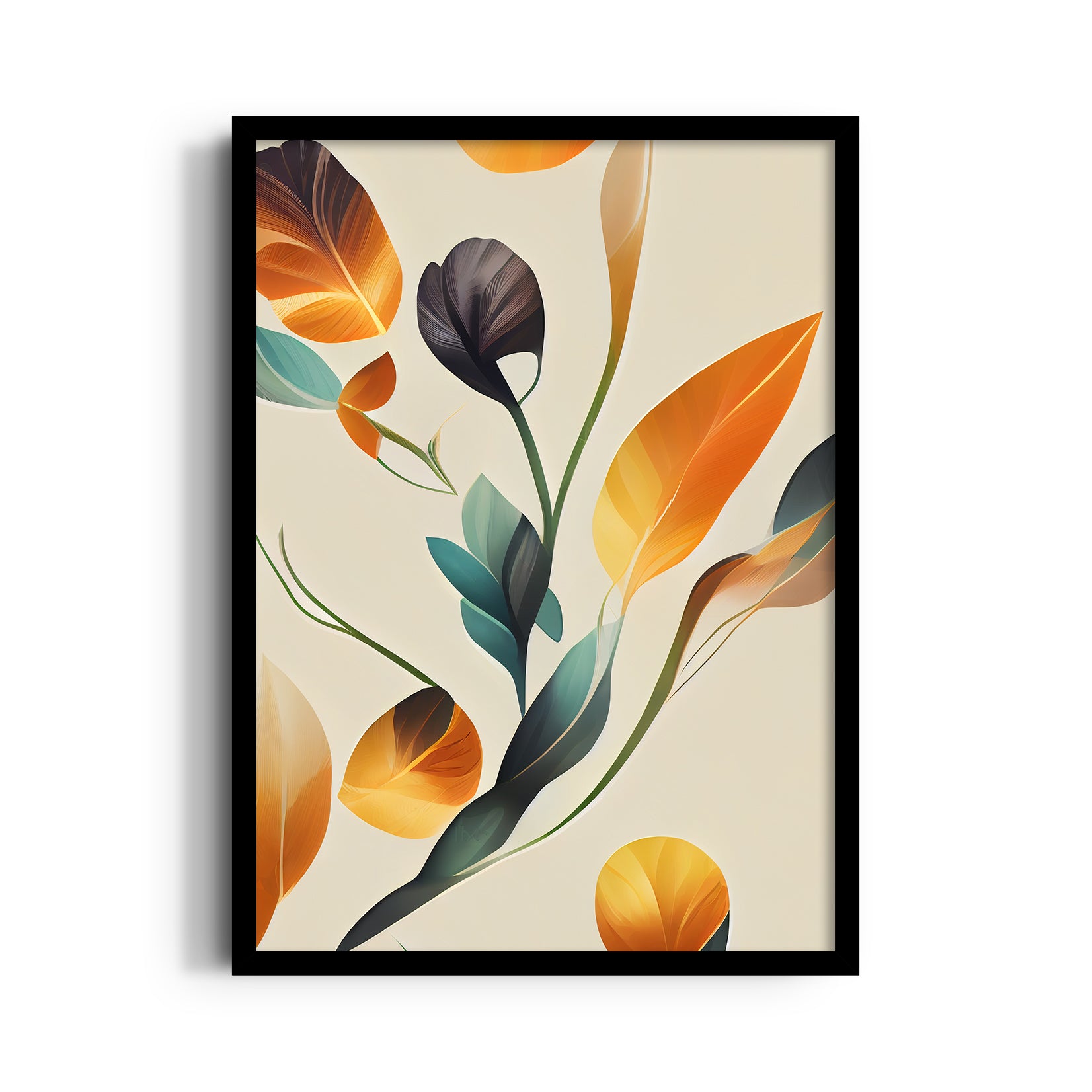 Golden Autumn Foliage - Botanical Wall Art