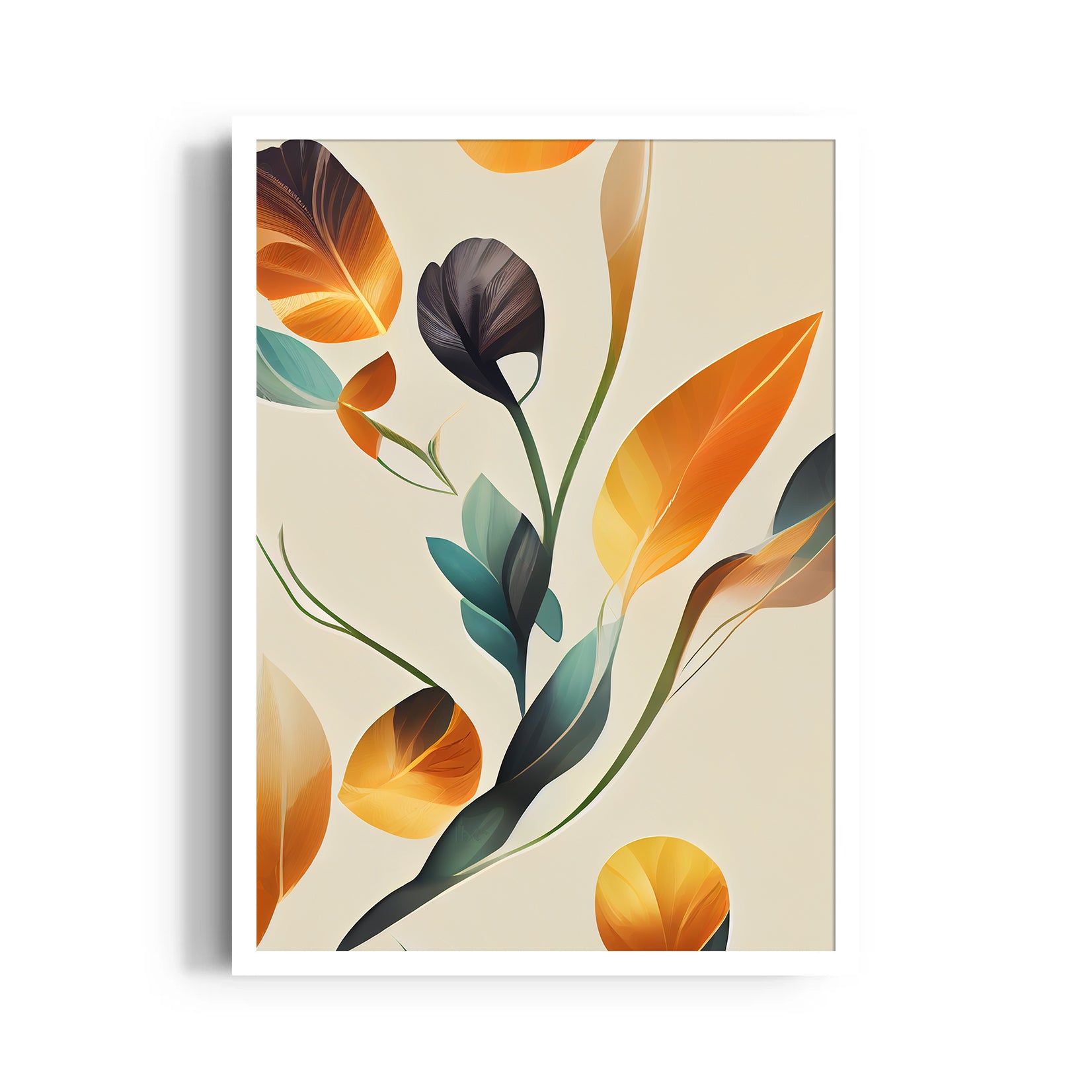 Golden Autumn Foliage - Botanical Wall Art