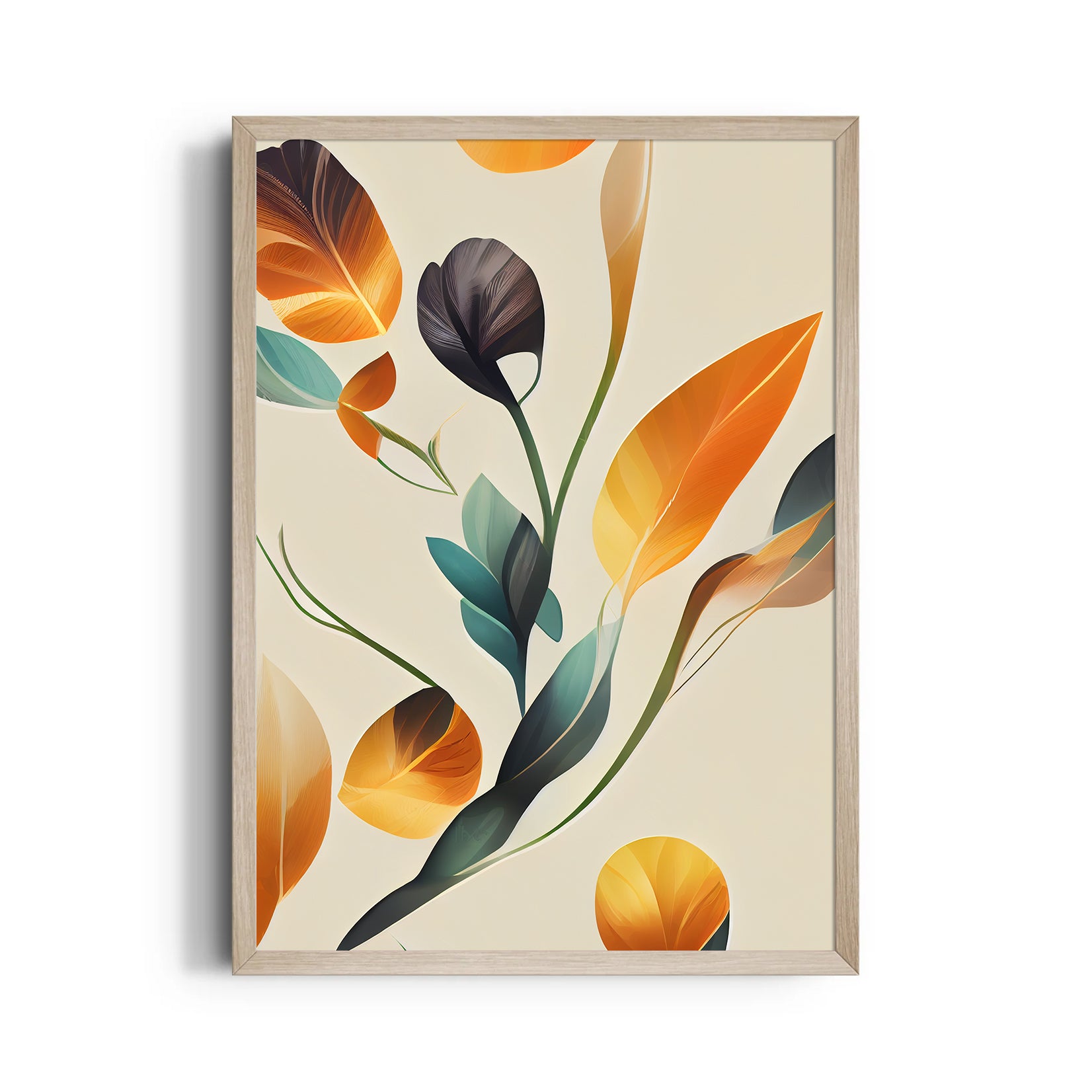 Golden Autumn Foliage - Botanical Wall Art