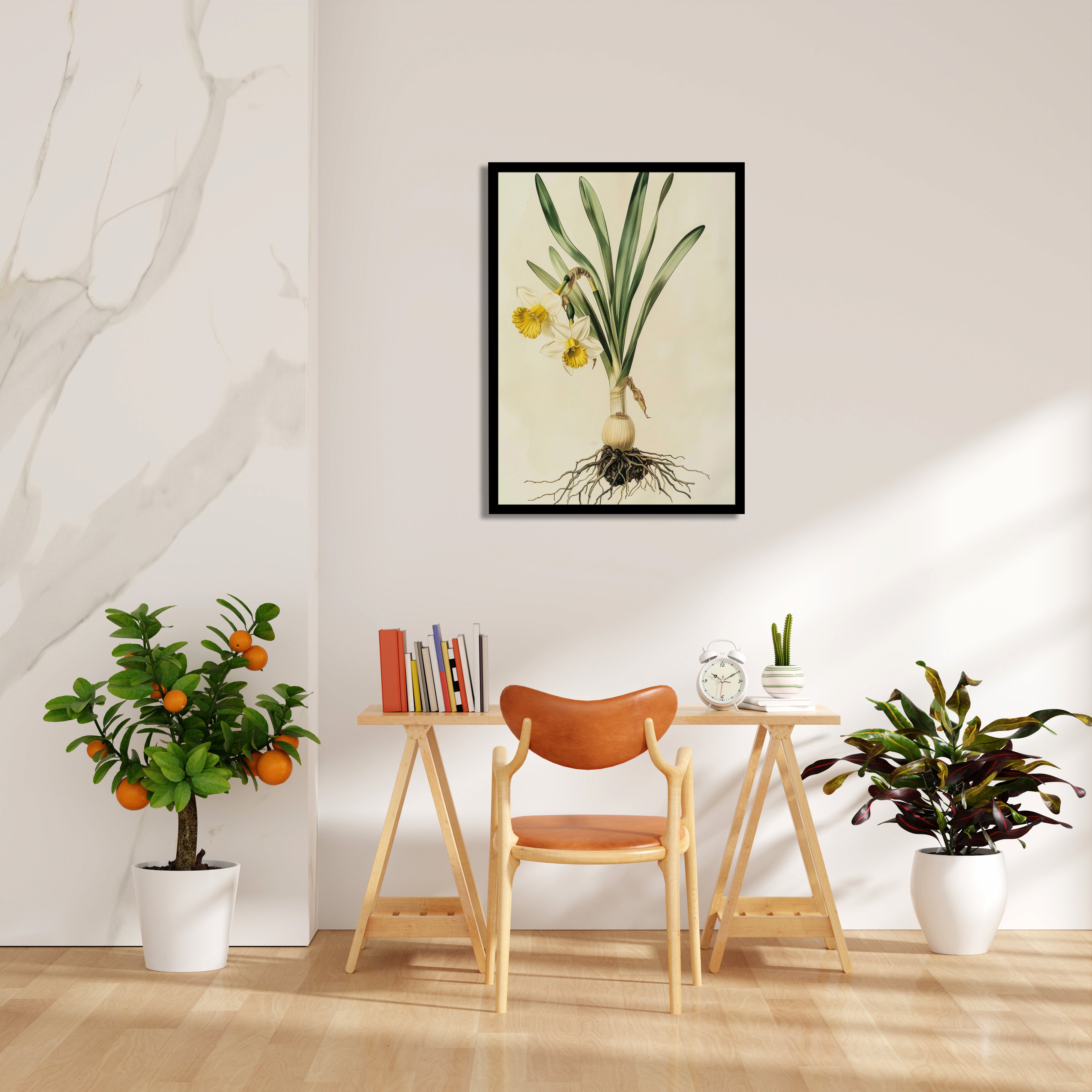 Golden Daffodil Heritage - Botanical Wall Art