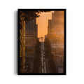 Golden Hour City Street – Sunset Urban Wall Art