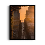 Golden Hour City Street – Sunset Urban Wall Art