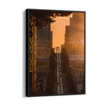 Golden Hour City Street – Sunset Urban Wall Art