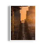 Golden Hour City Street – Sunset Urban Wall Art