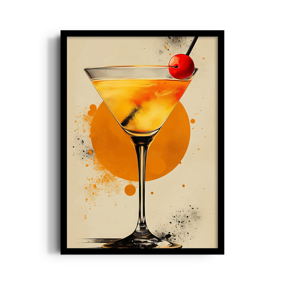 Golden Martini Moment – Cocktail Bar Wall Art