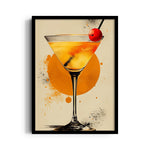 Golden Martini Moment – Cocktail Bar Wall Art