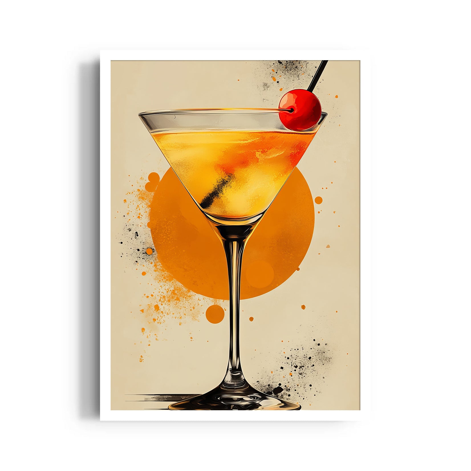 Golden Martini Moment ??? Cocktail Bar Wall Art