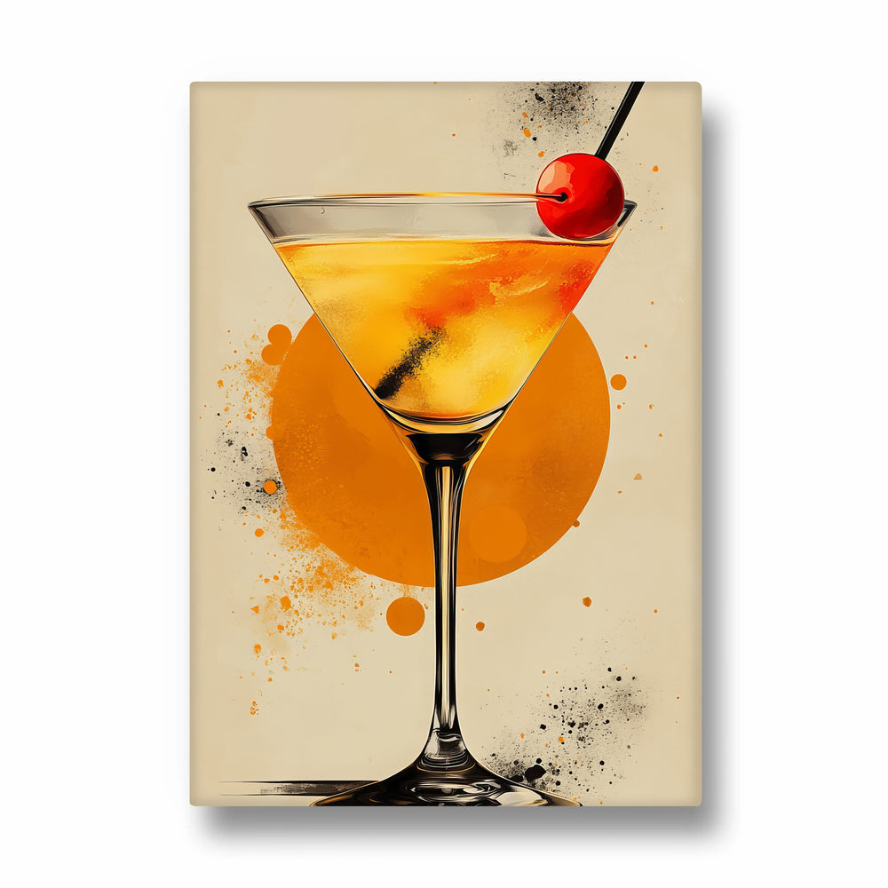 Golden Martini Moment – Cocktail Bar Wall Art