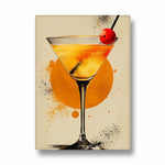 Golden Martini Moment – Cocktail Bar Wall Art