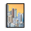 Golden Metro Heights - City Wall Art