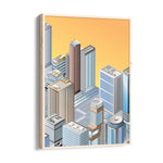 Golden Metro Heights - City Wall Art - Pillow Fights