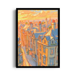 Golden Paris Rooftops - City Wall Art