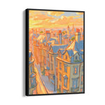 Golden Paris Rooftops - City Wall Art