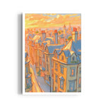 Golden Paris Rooftops - City Wall Art