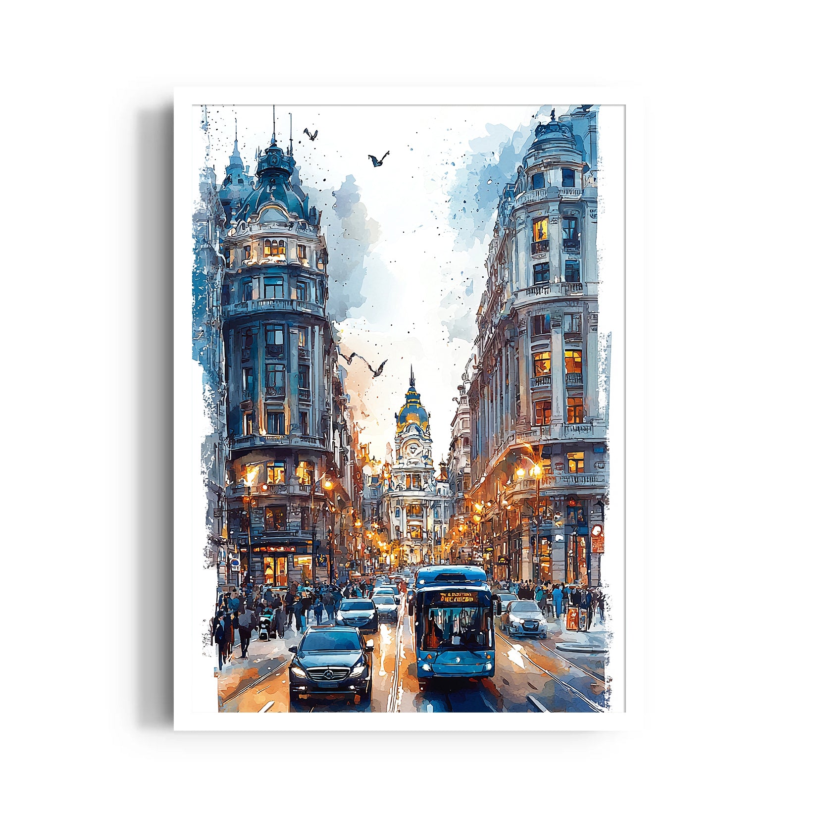 Grand Boulevard Cityscape - City Wall Art