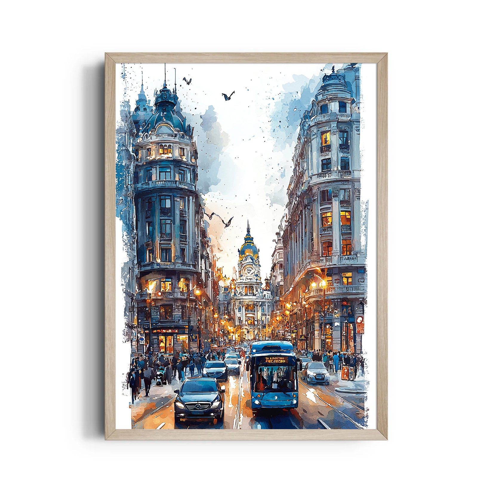 Grand Boulevard Cityscape - City Wall Art