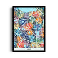 Hanoi Spectrum Grid - street map wall art