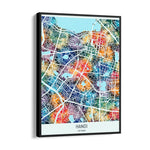 Hanoi Spectrum Grid - street map wall art