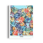 Hanoi Spectrum Grid - street map wall art