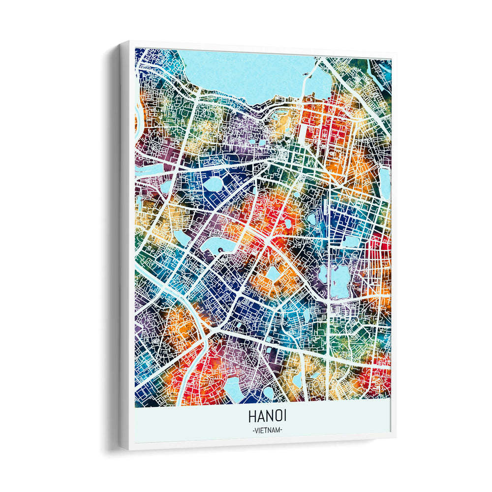 Hanoi Spectrum Grid - street map wall art