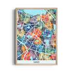 Hanoi Spectrum Grid - street map wall art