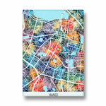Hanoi Spectrum Grid - street map wall art