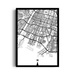 Harbor District Grid - street map wall art