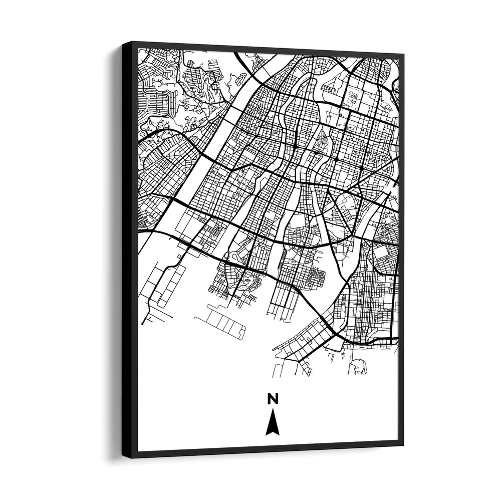 Harbor District Grid - street map wall art