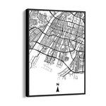 Harbor District Grid - street map wall art