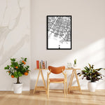 Harbor District Grid - street map wall art