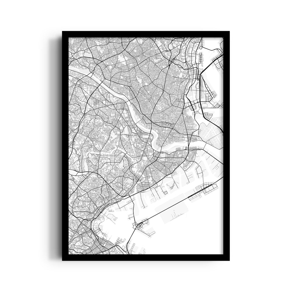 Harborline City Grid - street map wall art