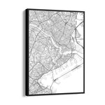Harborline City Grid - street map wall art