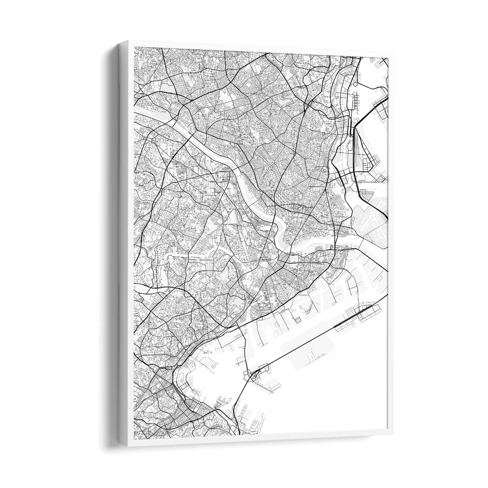 Harborline City Grid - street map wall art
