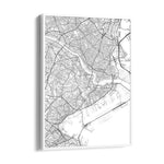Harborline City Grid - street map wall art