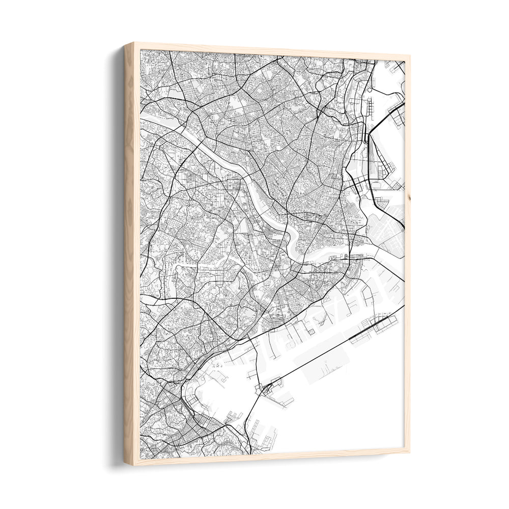 Harborline City Grid - street map wall art